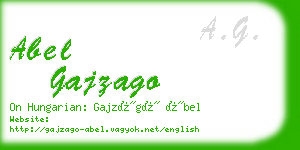 abel gajzago business card